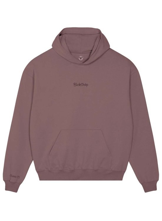 sudadera unisex chocolate cookie, bordado en el pecho en nombre de blckshep y en la manga lleva bordado class25, 400 gramos, felpa no perchada, 100x100 algodon organico, dry handfeel, oversized