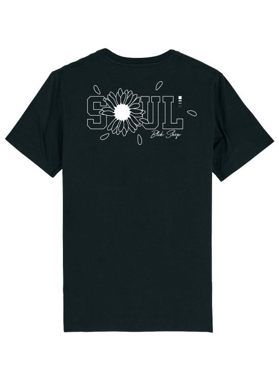 camiseta unisex soulflower, muestra tu singularidad. De algodón orgánico, diseño frontal y trasera. Gran variedad de tallas.